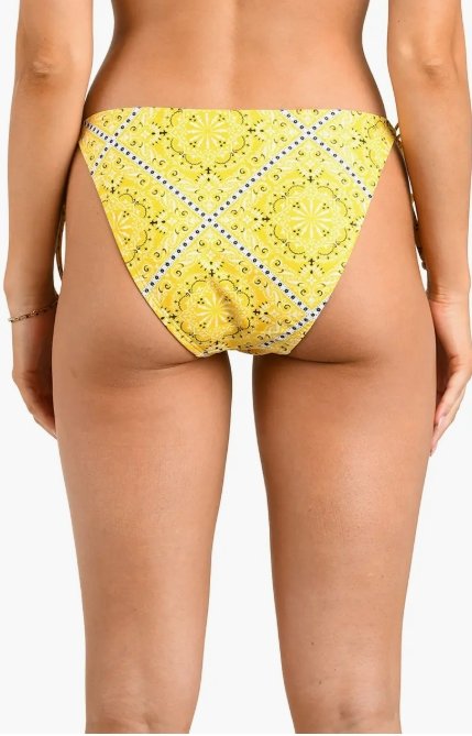 Sunshine Side Tie Hipster Bottoms -Dandelion