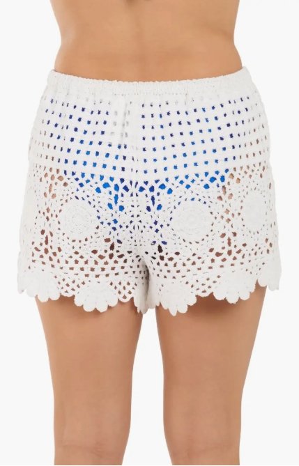 Citrus-Crochet Cover Short-White