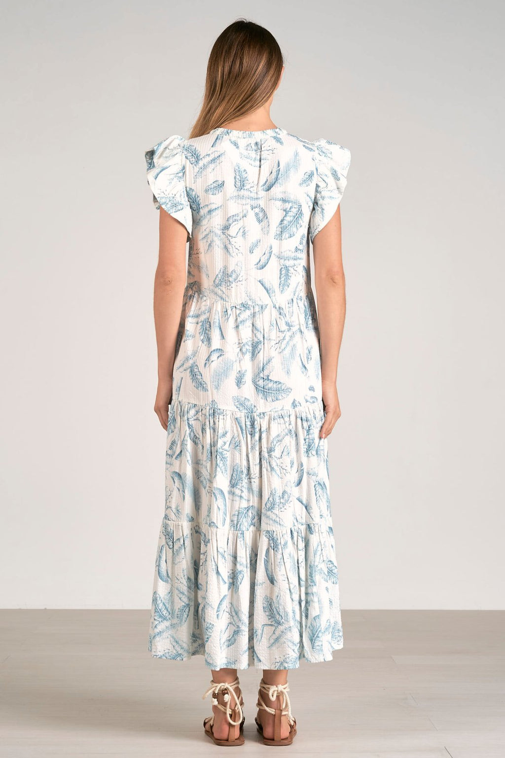 Elan Blue Lima Midi Dress from Raggdoll Boutique, perfect for summer outfits Texas and vacation wardrobe boutique.