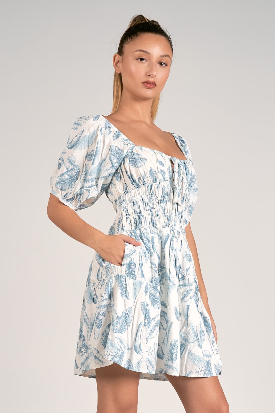 ELAN BLUE LIMA ROMPER from Raggdoll Boutique, perfect for trendy coastal style and summer outfits Texas.