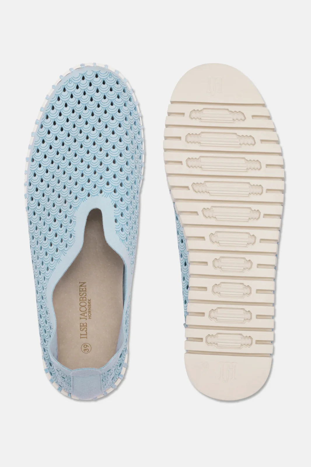 Ash Blue Ilse Jacobsen shoes perfect for coastal boutique clothing and tropical vacation outfits. Ideal for beach dresses and stylish looks.