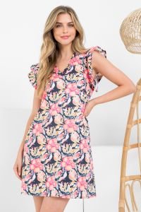 SO SINCERE NAVY/ PINK DRESS from Raggdoll Boutique, perfect for coastal fashion and summer outfits Texas.