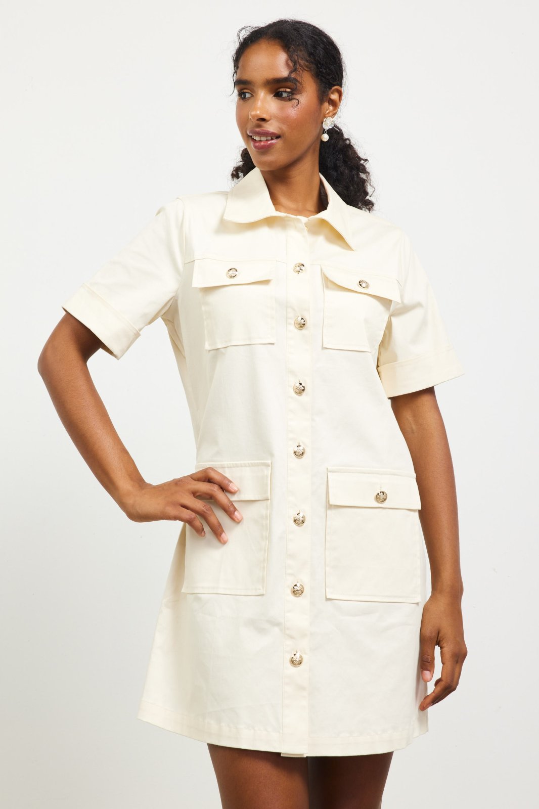 Scottie Dress from a coastal boutique, perfect for beach outings and stylish lunches. 97% Cotton, 3% Spandex.