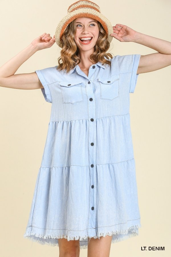 DENIM FOR DAYS DRESS from Raggdoll Boutique, perfect for summer outfits Texas and trendy coastal style.