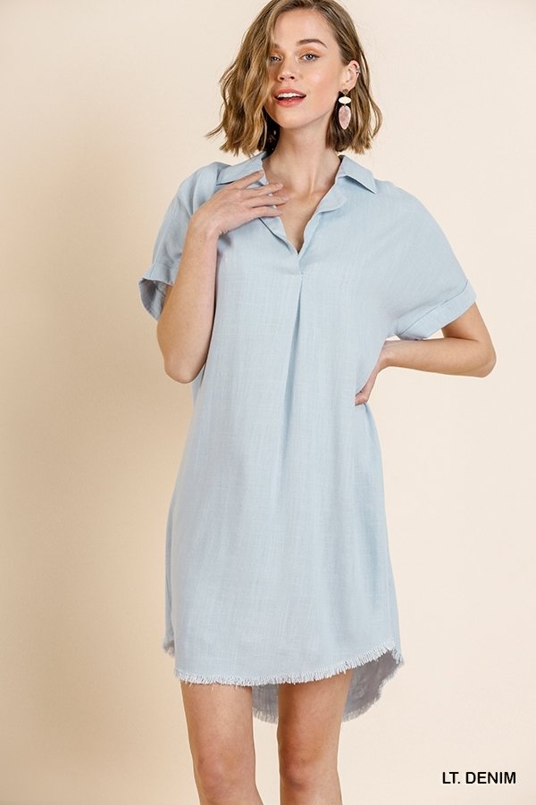 LT. DENIM EASY DRESS from Raggdoll Boutique, perfect for summer outfits Texas and trendy coastal style.