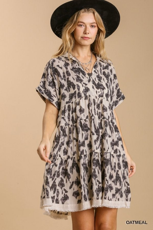 TIERED ANIMAL PRINT DRESS from Raggdoll Boutique, perfect for trendy coastal style and summer outfits Texas.
