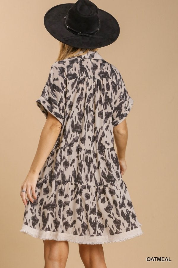 TIERED ANIMAL PRINT DRESS from Raggdoll Boutique featuring trendy coastal style and summer outfits Texas.