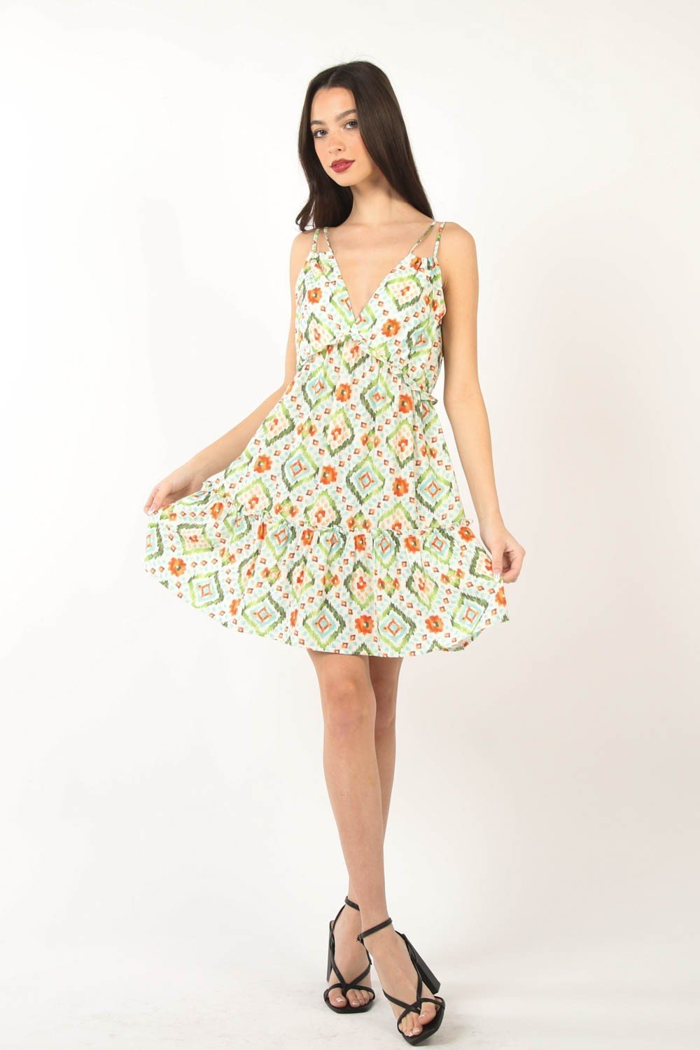 Summer Days Dress worn by model, perfect for coastal fashion, available at Raggdoll Boutique.