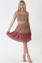 SWEET AS CAN BE 2 PIECE SMOCKED TOP AND SKIRT model showcasing trendy coastal style at Raggdoll Boutique.