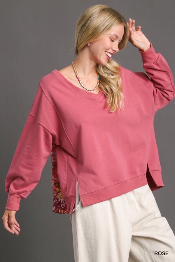 ROSE TOP FLORAL BACK PANEL from Raggdoll Boutique, perfect for coastal fashion and summer outfits in Texas.