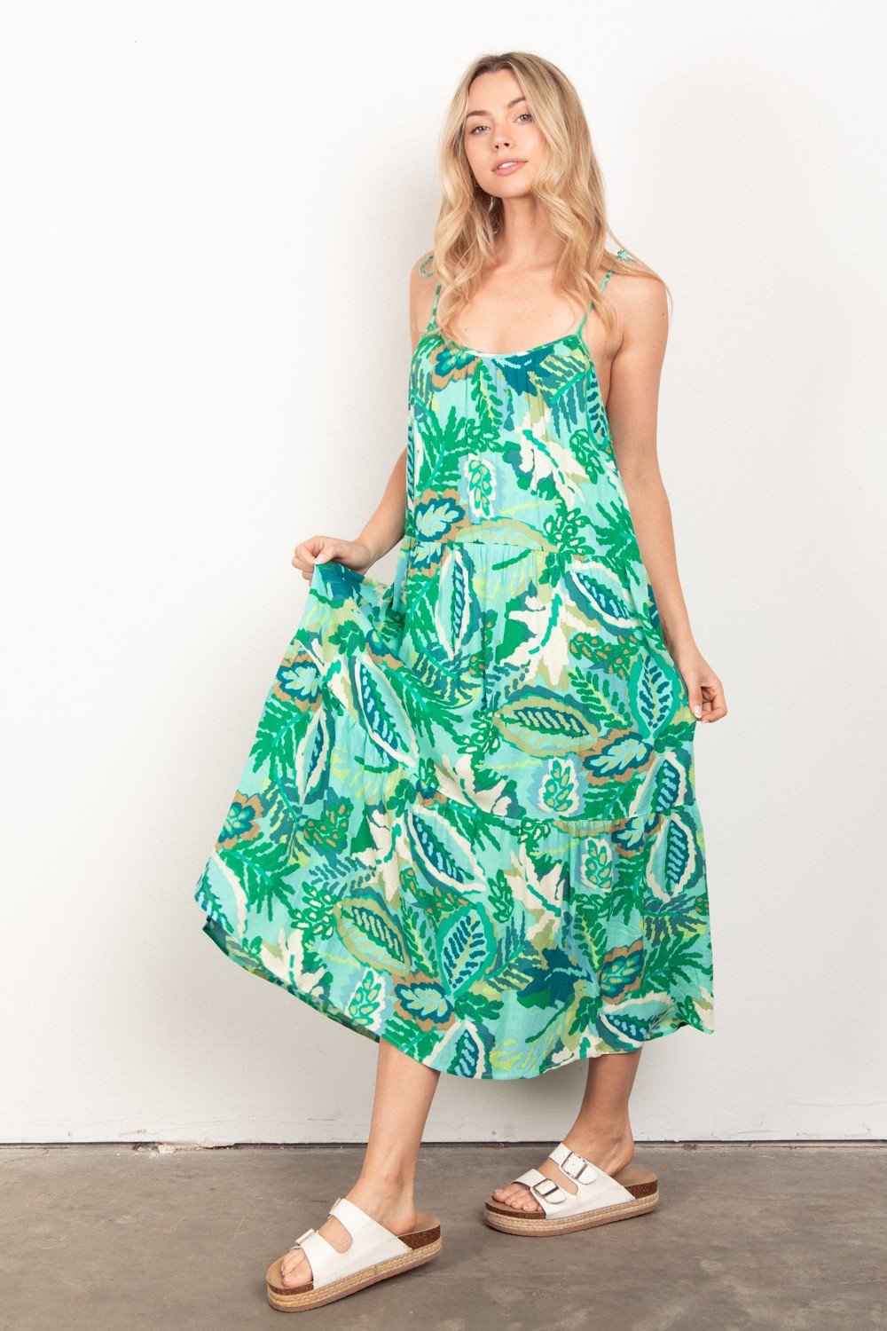 Plus Beautiful Green Mix Maxi from Raggdoll Boutique, a trendy coastal style dress perfect for summer outfits Texas.