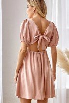 LOOKING LOVELY TIE-BACK DRESS in blush pink, perfect for summer outfits Texas from Raggdoll Boutique.