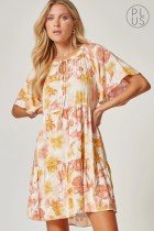 PLUS FLORAL PRINT DRESS from Raggdoll Boutique, perfect for summer outfits Texas and trendy coastal style.