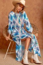 SAVANNA JANE TURQUOISE EMBROIDERED DRESS displayed in a trendy coastal style at Raggdoll Boutique.
