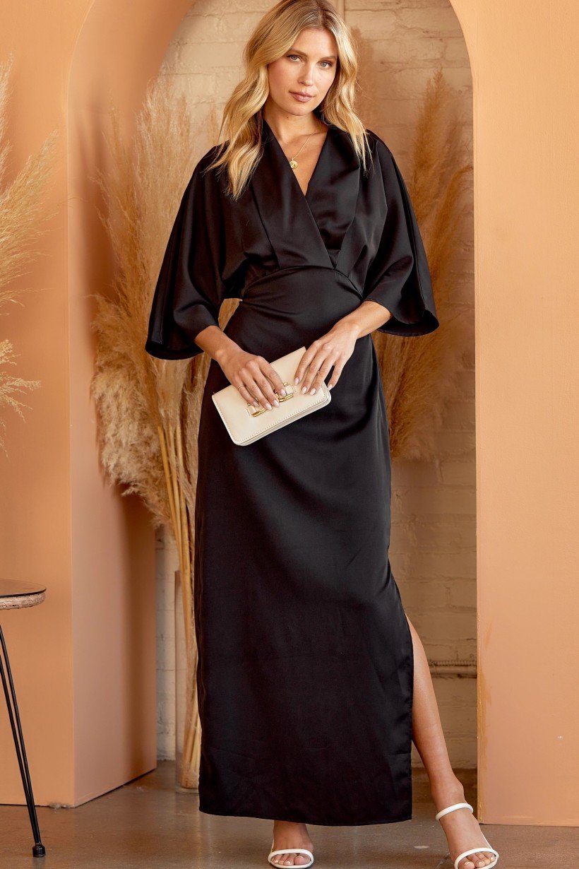 Andree Dress in black, showcasing trendy coastal style from Raggdoll Boutique, perfect for summer outfits Texas.