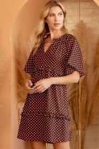 Model wearing MOCHA-DOT BABYDOLL DRESS from Raggdoll Boutique, showcasing trendy coastal style for summer outfits.