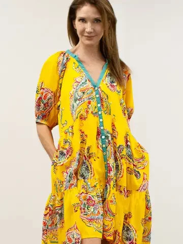 PILAR YELLOW DRESS from Raggdoll Boutique, perfect for summer outfits in Port Aransas and coastal fashion.