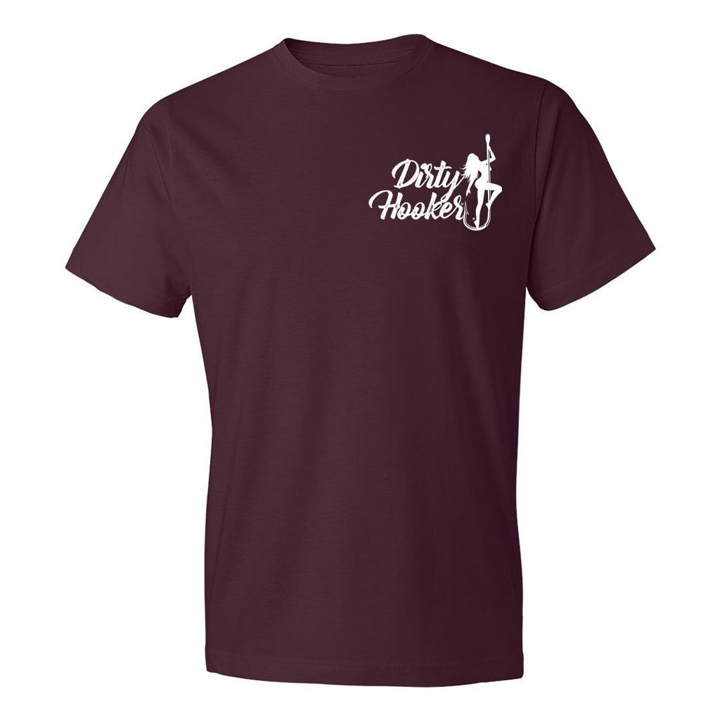 Dirty Hooker Premium T-Shirt Vintage Maroon from Raggdoll Boutique, perfect for trendy coastal style and summer outfits Texas.