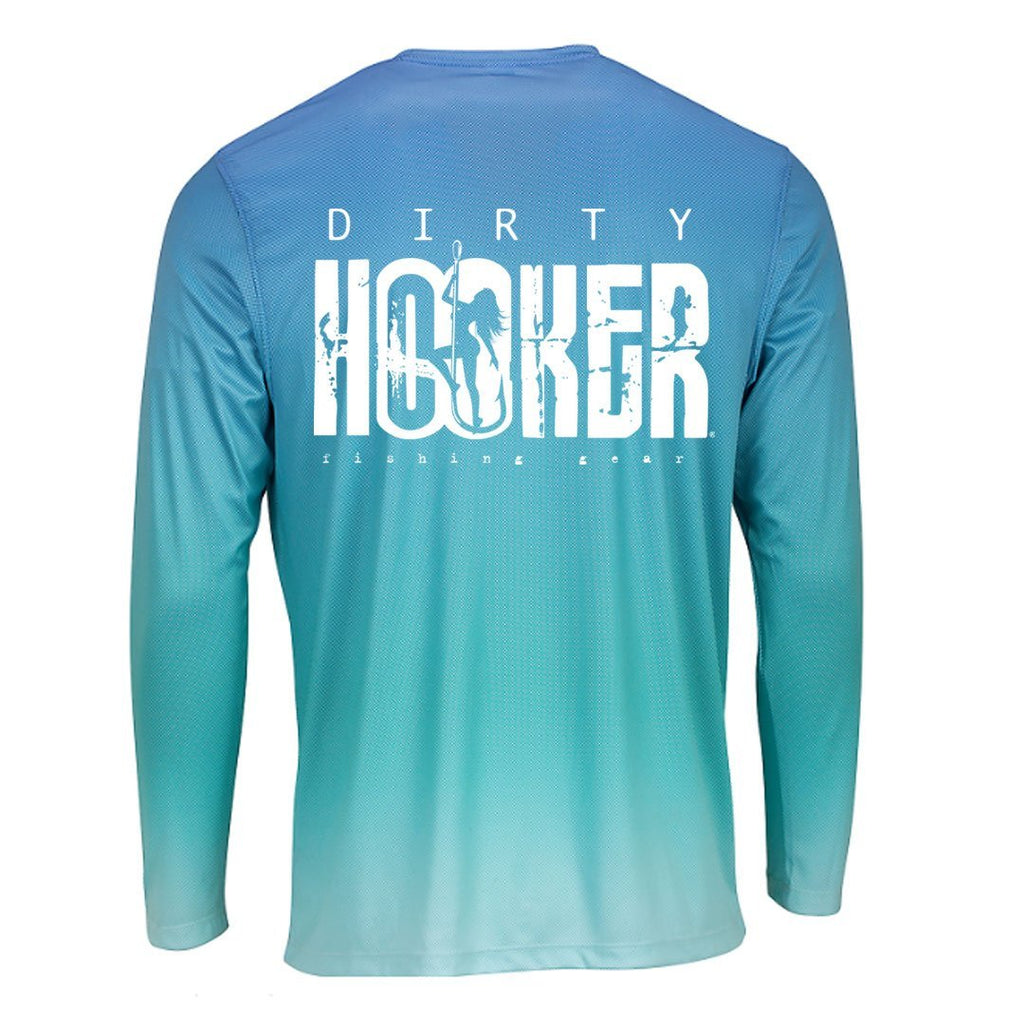 Dirty Hooker Special Edition UPF Long Sleeve Dry Fit Aqua - Trendy coastal fashion from Raggdoll Boutique.