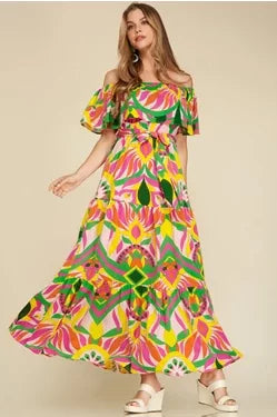 HELLO SUNSHINE MAXI from Raggdoll Boutique, trendy coastal style dress for summer outfits Texas.