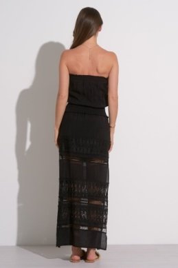Back view of the Dahlia Maxi Dress showcasing trendy coastal style from Raggdoll Boutique.