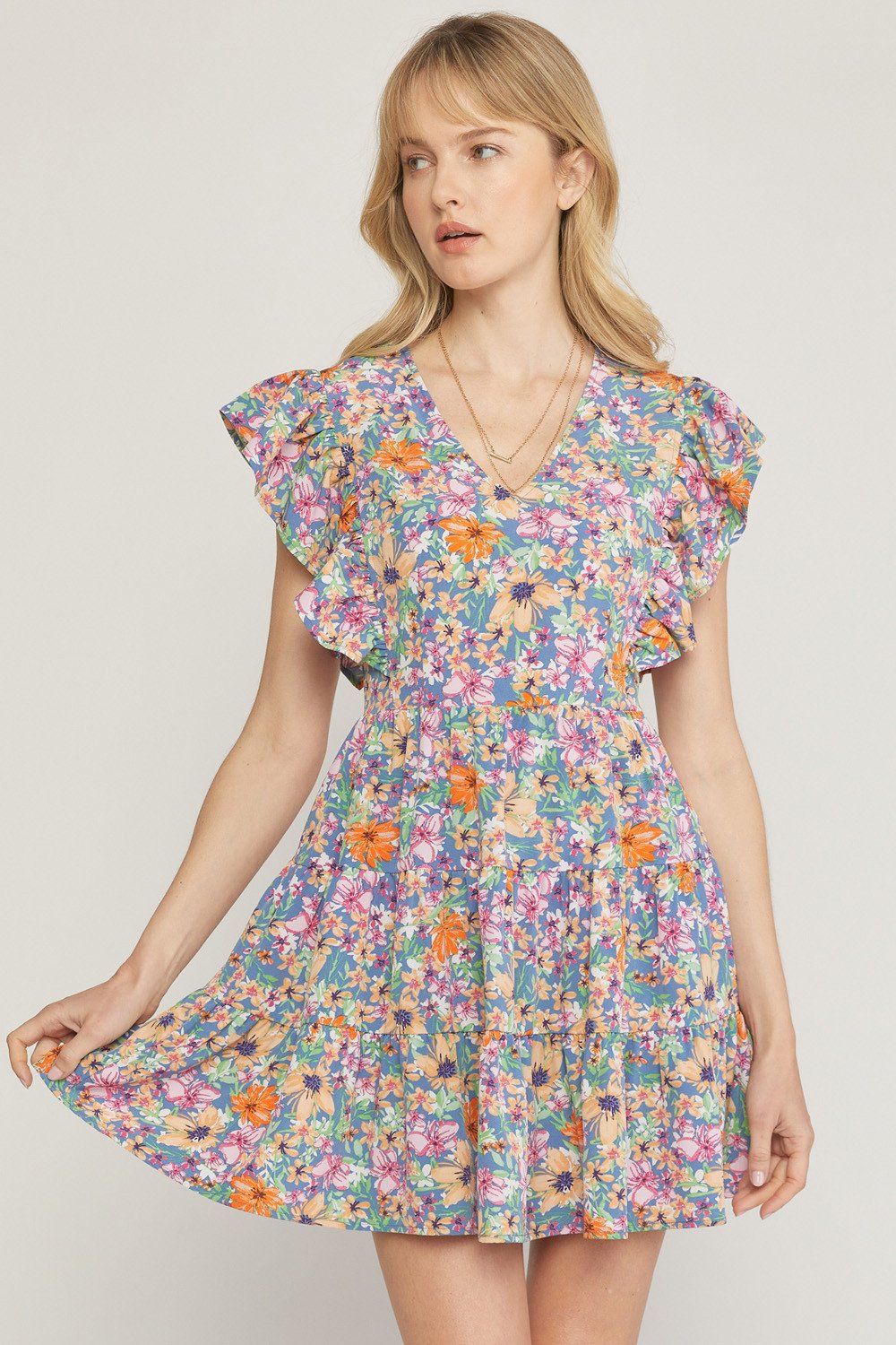 FIELD OF FLOWERS DRESS from Raggdoll Boutique, stylish floral dress for summer outfits Texas.