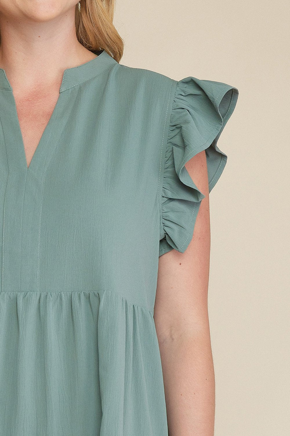 MADE FOR YOU DRESS IN SAGE from Raggdoll Boutique, perfect for coastal fashion and summer outfits Texas.
