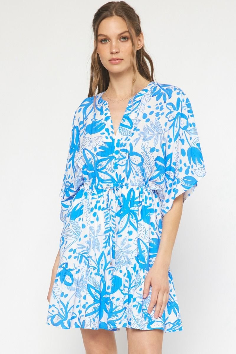 OCEAN VIEWS DRESS model showcasing trendy coastal style from Raggdoll Boutique, perfect for summer outfits Texas.