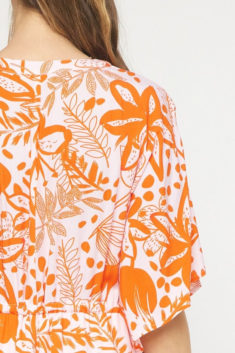 MIMOSA TIME DRESS with vibrant floral print, perfect for summer outfits Texas from Raggdoll Boutique.