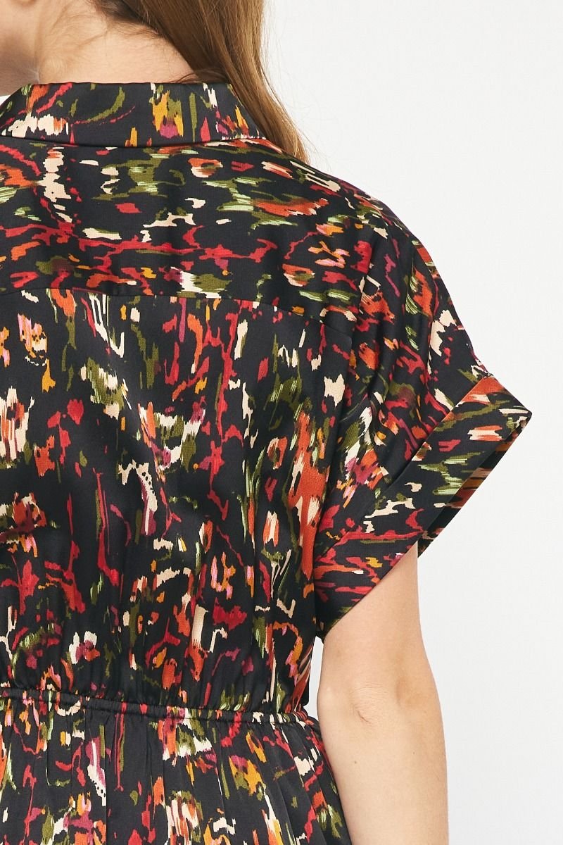 MID-WINTERS NIGHT MIX MAXI DRESS showcasing vibrant patterns and stylish design from Raggdoll Boutique.
