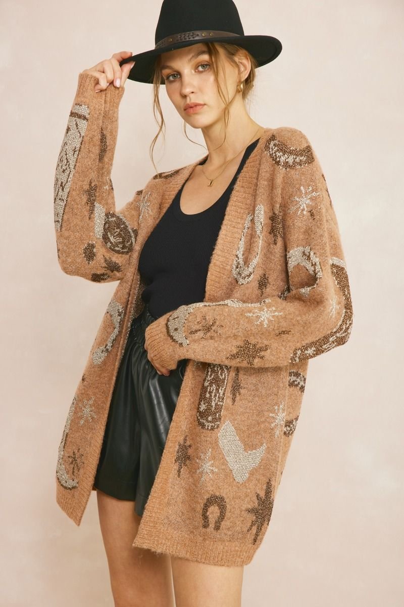Howdy Texan Cardigan from Raggdoll Boutique, perfect for trendy coastal style and summer outfits Texas.