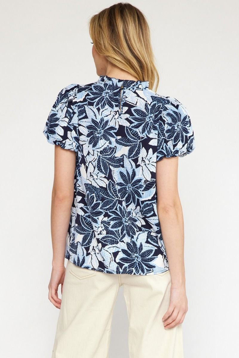 NAVY, BLUE, WHITE TOP - Trendy women's boutique top from Raggdoll Boutique, perfect for summer outfits and vacation wardrobe.