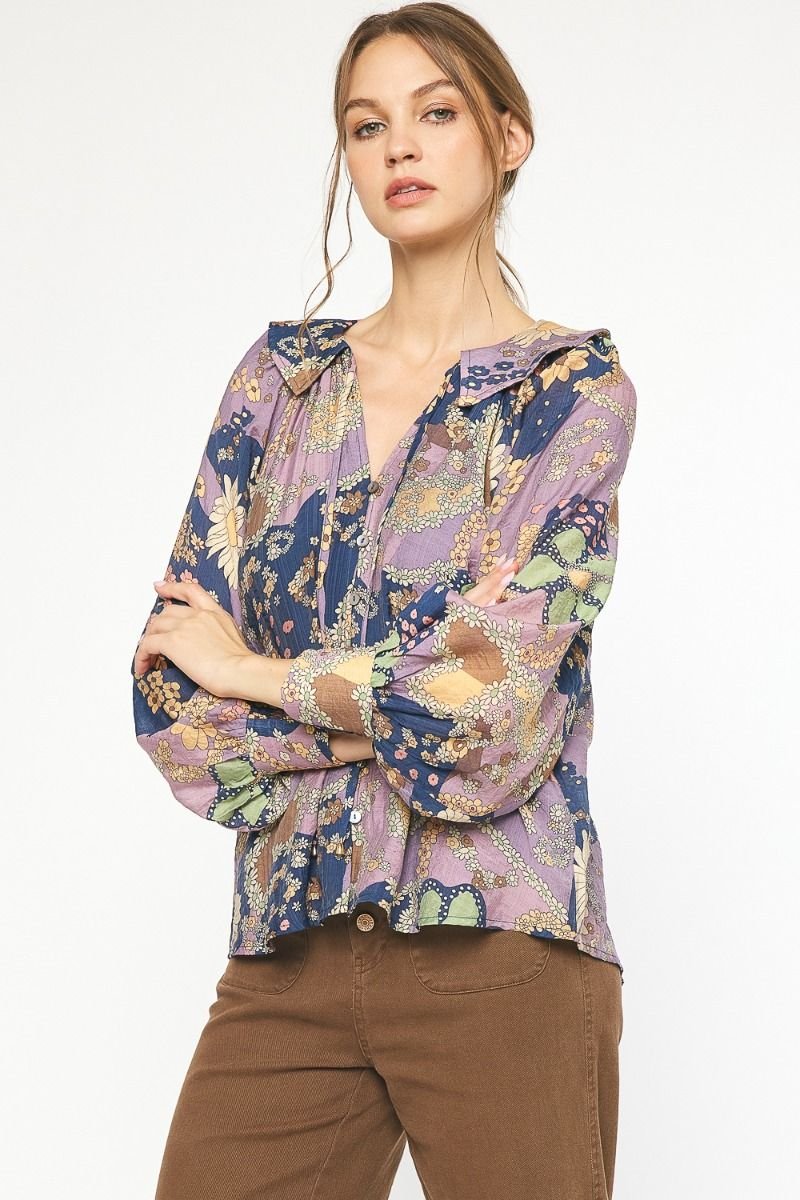 FLORAL BABYDOLL TOP from Raggdoll Boutique, perfect for coastal fashion and summer outfits Texas.