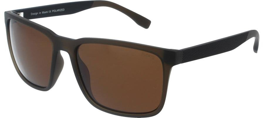 FLOATS F4327 matte square sunglasses with polarized lens and rubber temples from Raggdoll Boutique.