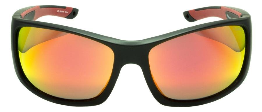 FLOATs Floating Red sunglasses with stylish black frame and colorful mirrored lenses at Raggdoll Boutique.