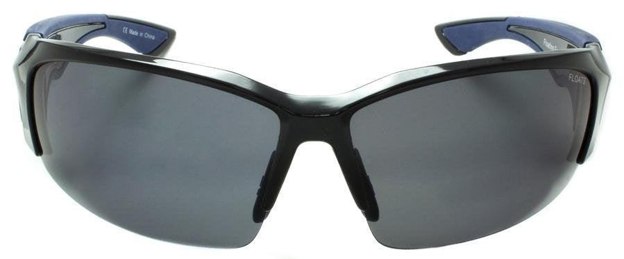 FLOATS F-6024 rimless wrap-around sunglasses with polarized lenses and floating technology, perfect for outdoor activities.