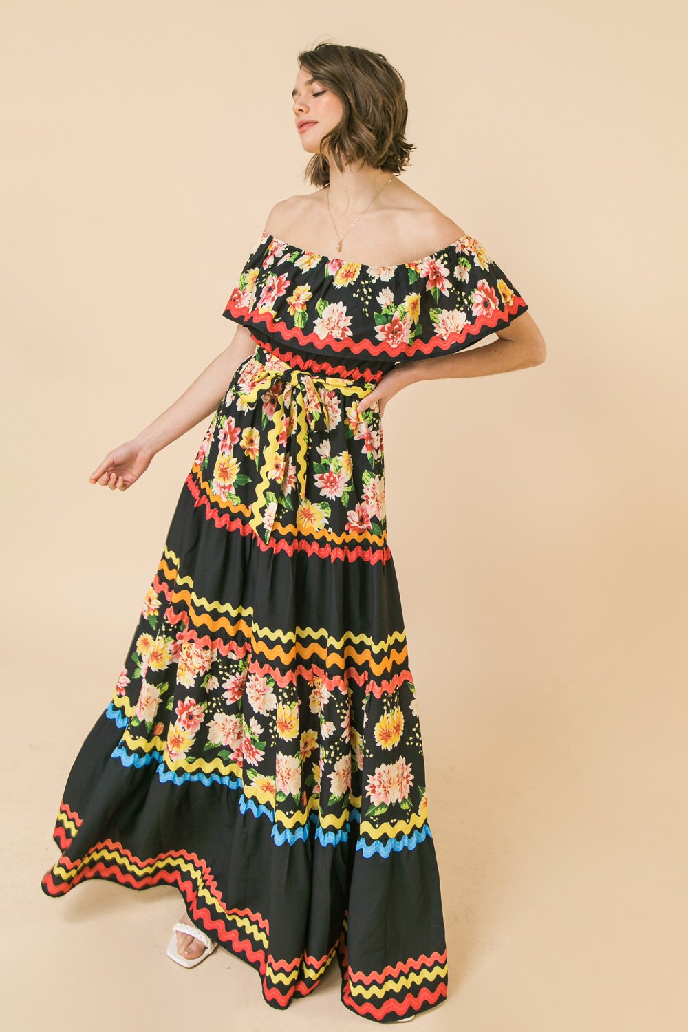 FLIRTY FIESTA DRESS from Raggdoll Boutique, perfect for summer outfits in Texas and trendy coastal style.