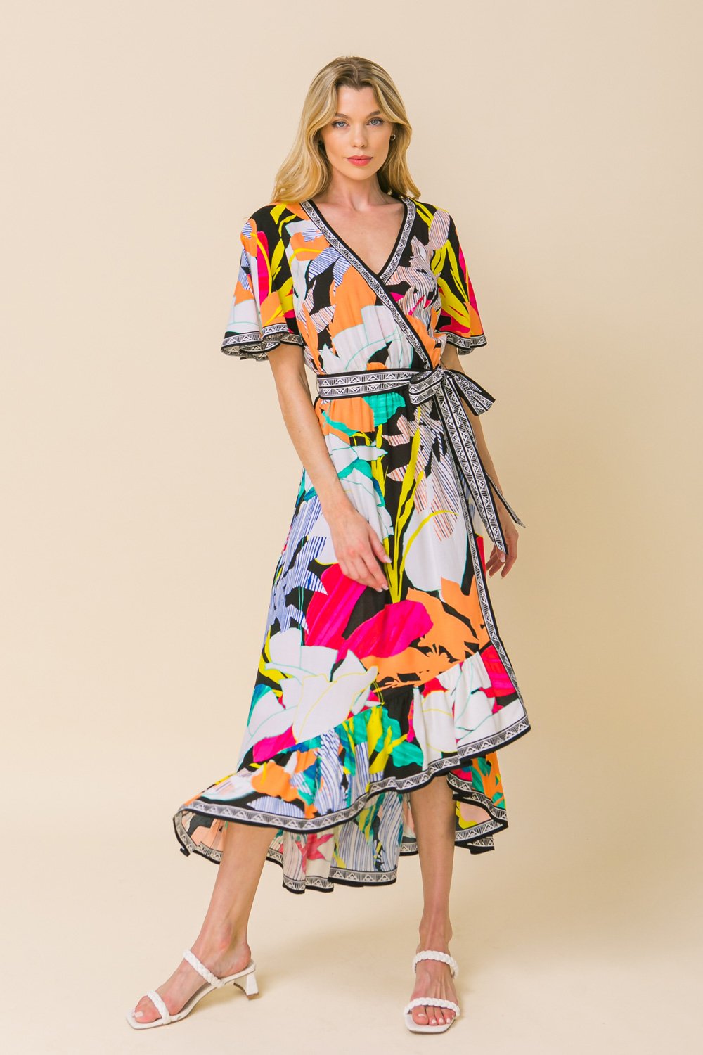 LIGHT UP A ROOM DRESS from Raggdoll Boutique features vibrant colors and trendy coastal style, perfect for summer outfits.