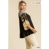 PLUS BLACK TOP WITH PRINTED SLEEVE DETAILS from Raggdoll Boutique, perfect for trendy coastal style.