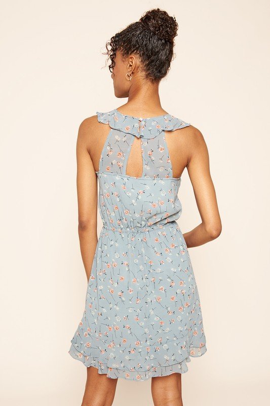 SWEET FLORAL DRESS WITH BACK DETAIL, Raggdoll Boutique, women’s clothing, trendy coastal style.