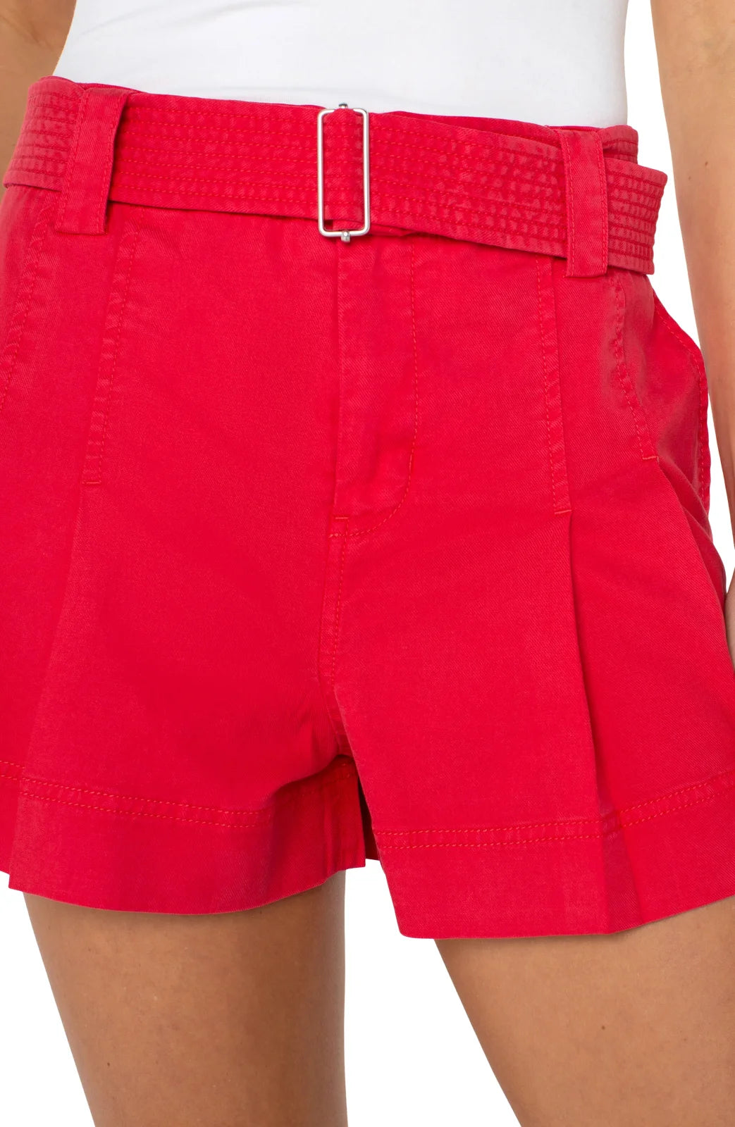 LP Geranium pleated belted shorts - stylish women's bottoms from a coastal boutique, perfect for summer fashion.