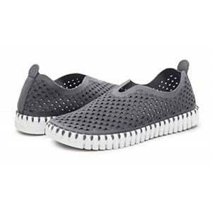 GREY TULIPS by ILSE JACOBSEN stylish waterproof comfort shoes at Raggdoll Boutique, perfect for coastal fashion.