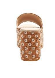 DAISY CORK SHOE with floral design, perfect for summer outfits at Raggdoll Boutique in Port Aransas.