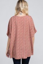MARSALA V-NECK BOXY TOP back view, trendy coastal style from Raggdoll Boutique, perfect for summer outfits Texas.