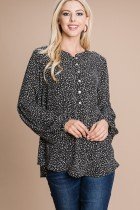 DITSY FLORAL PRINT TOP W/BUBBLE SLEEVES from Raggdoll Boutique, perfect for summer outfits Texas and trendy coastal style.