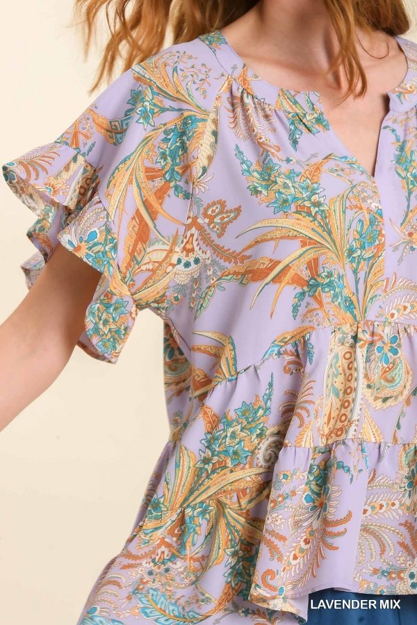 SPRING LAVENDER MIX TOP from Raggdoll Boutique, perfect for trendy coastal style and summer outfits Texas.