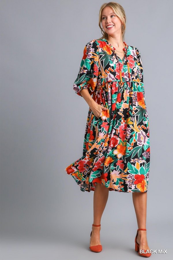 FLOWER POWER DRESS from Raggdoll Boutique, perfect for summer outfits in Port Aransas with trendy coastal style.