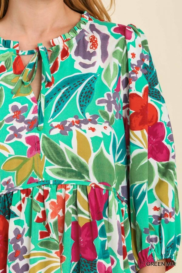 GREEN MULTI DRESS from Raggdoll Boutique, showcasing trendy coastal style for summer outfits Texas.