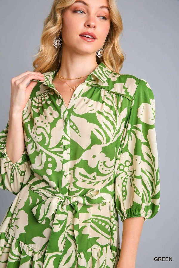 PRETTY IN GREEN DRESS - Trendy coastal style from Raggdoll Boutique, perfect for summer outfits Texas.