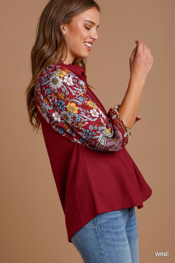 WINE AND FLORALS TOP from Raggdoll Boutique, perfect for summer outfits Texas and trendy coastal style.